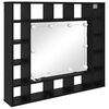 vidaXL Spiegelschrank Schwarz Eichen-Optik 91 x 15 x 76,5 cm