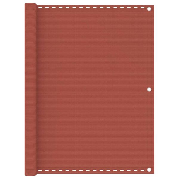 vidaXL Balkon-Sichtschutz Terracotta-Rot 120x400 cm HDPE