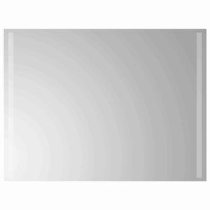 vidaXL LED-Badezimmerspiegel Transparent 80 x 60 cm Geh&auml;rtetes Glas