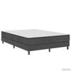 vidaXL Boxspring-Bettgestell Grau Stoff 160x200 cm