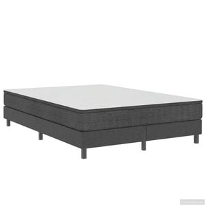 vidaXL Boxspring-Bettgestell Grau Stoff 160x200 cm