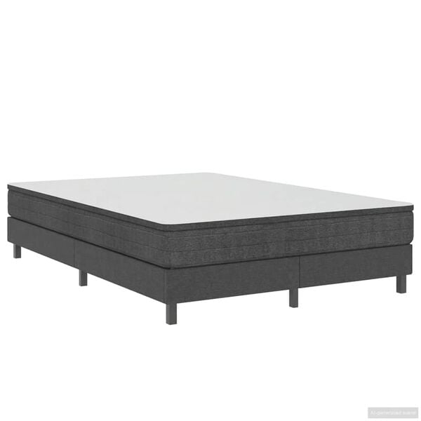 vidaXL Boxspring-Bettgestell Grau Stoff 160x200 cm