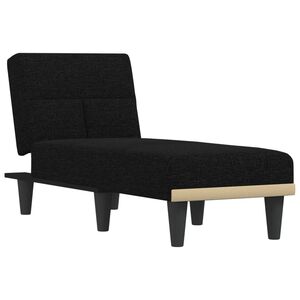 vidaXL Chaiselongue Schwarz Stoff
