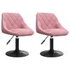 vidaXL Esszimmerst&uuml;hle 2 Stk. Drehbar Rosa Samt