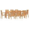vidaXL 9-tlg. Garten-Essgruppe Massivholz Teak