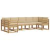 vidaXL Outdoor-Sofagarnitur mit Kissen 7 pcs Wei&szlig; und Beige