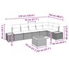 vidaXL Gartensofa-set mit Kissen 6 pcs Schwarz und Creme Polyrattan