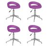 vidaXL Esszimmerst&uuml;hle 4 Stk. Drehbar Lila Kunstleder