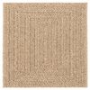 vidaXL Teppich ZIZUR Beige 240x240 cm Jute-Optik Indoor und Outdoor