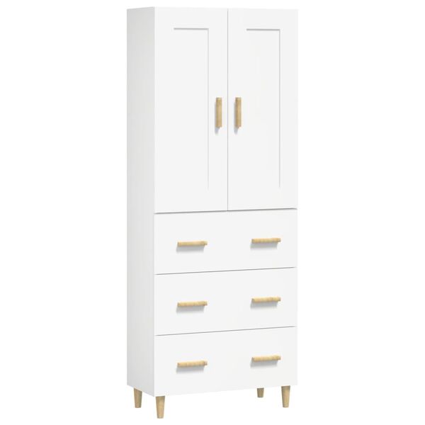 vidaXL Highboard Wei&szlig; Holzwerkstoff