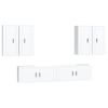 vidaXL 6-tlg. TV-Schrank-Set Wei&szlig; Holzwerkstoff