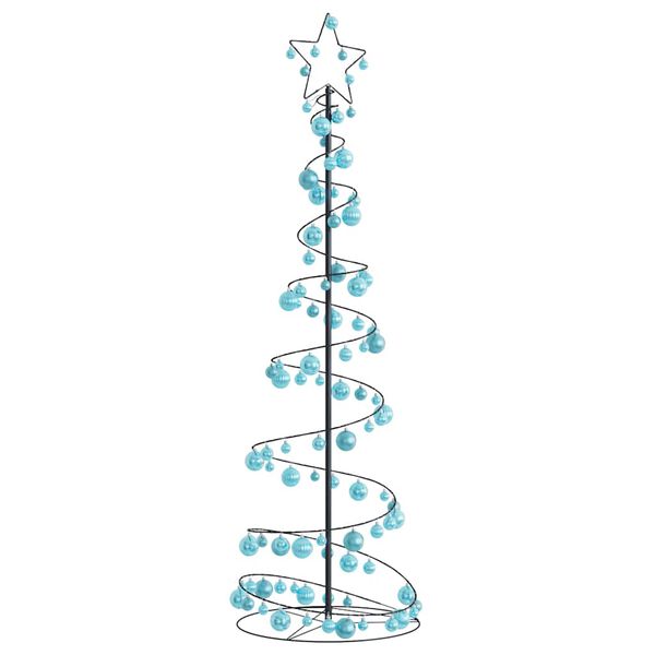 vidaXL LED Weihnachtsbaum mit Kugeln 120 LEDs Warmwei&szlig; 180 cm