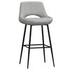 vidaXL Barhocker 2 Stk. Hellgrau Samt
