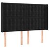 vidaXL Kopfteil mit Ohren Schwarz 147x16x118/128 cm Samt