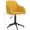 vidaXL Esszimmerst&uuml;hle 4 Stk. Drehbar Gelb Samt