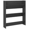 vidaXL Wand-Schuhschrank Grau 80x18x90 cm Holzwerkstoff
