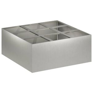 vidaXL Garten-Pflanzgef&auml;&szlig; Silber 100 x 100 x 20 cm Edelstahl