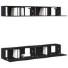 vidaXL TV-Schrankset 4 pcs Schwarz Eichen-Optik 100 x 30 x 30 cm