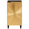 vidaXL Sideboard Schwarz und Gold 40 x 33 x 75 cm massives Mangoholz