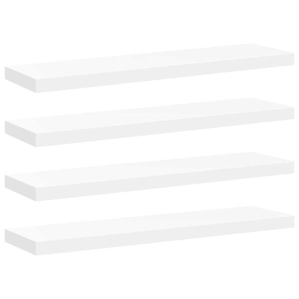 vidaXL Schweberegale 4 Stk. Wei&szlig; 90x23,5x3,8 cm MDF