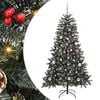 vidaXL K&uuml;nstlicher Weihnachtsbaum Gr&uuml;n 150 cm PVC, Plastik und Stahl