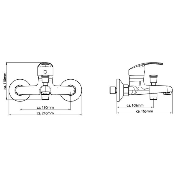 SCH&Uuml;TTE Wannenf&uuml;llarmatur SIRANI Chrom