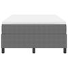 vidaXL Boxspringbett Hellgrau und Wei&szlig; 120 x 190 cm Cordstoff