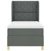 vidaXL Boxspringbett mit Matratze Dunkelgrau 90x190 cm Dunkelgrau