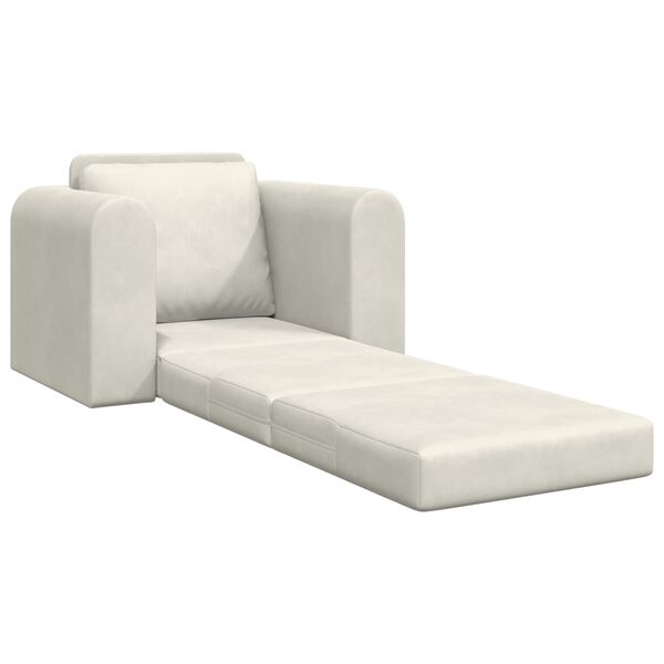 vidaXL Schlafsofa Creme 98 x 71 x 83 cm Samt