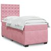 vidaXL Boxspringbett mit Matratze Rosa 80x200 cm Samt