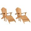 vidaXL Adirondack-Stuhl 2 pcs Braun 137 x 77 x 95 cm Massivholz Teak