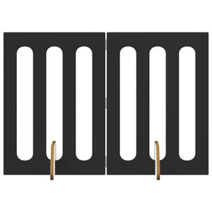 vidaXL Faltbarer Haustierzaun 2 pcs Schwarze Eiche 100,5 x 38 x 70 cm