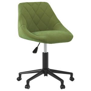 vidaXL B&uuml;rostuhl Drehbar Hellgr&uuml;n Samt