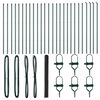 vidaXL Bodenmontierter Sechseckzaun 50 x 1,6 m PVC-beschichteter Stahl