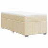 vidaXL Boxspringbett mit Matratze Creme 100x200 cm Stoff