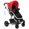 vidaXL 2-in-1 Kinderwagen/Buggy Aluminium Rot und Schwarz