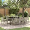 vidaXL Garten Essgruppe mit Kissen 9 pcs Hellgrau Poly-Rattan
