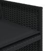 vidaXL 17-tlg. Garten-Essgruppe mit Kissen Schwarz Poly Rattan