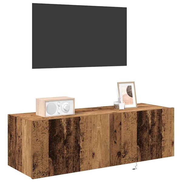 vidaXL TV-Wandschrank 2 pcs Altholz 100 x 35 x 31 cm Holzwerkstoff