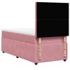 vidaXL Boxspringbett mit Matratze Rosa 80x200 cm Samt
