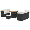 vidaXL Gartensofa-set 8 stk. Schwarz Poly-Rattan