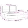 vidaXL Boxspringbett mit Matratze & LED Cappuccino-Braun 180x200cm