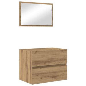 vidaXL Badezimmerm&ouml;bel-Set 2 Stk. Artisan-Eiche 57 x 37 x 45 cm