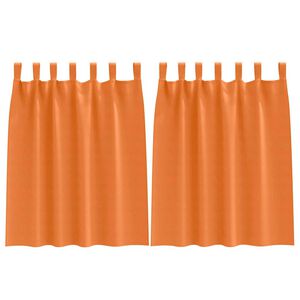 vidaXL Verdunkelungs-Vorh&auml;nge mit Ringen 2 pcs Helles Orange