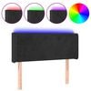 vidaXL LED Kopfteil Schwarz 83x16x78/88 cm Samt