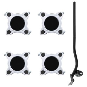 vidaXL Möbelrollen 4 Stk. mit Heber 15,5x15,5x5,5 cm Stahl 1000 kg