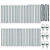 vidaXL Zaunpfosten Sonstiges 52 pcs Grün 3,2 x 3,2 x 80 cm Stahl