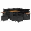 vidaXL Gartensofa-set 8 stk. Schwarz Poly-Rattan