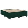 vidaXL Boxspringbett mit Matratze Dunkelgr&uuml;n 180x200 cm Samt