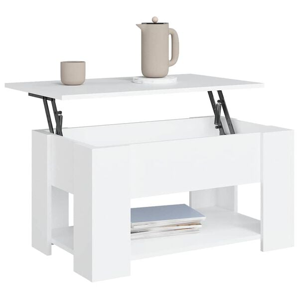 vidaXL Couchtisch Weiß 79x49x41 cm Holzwerkstoff